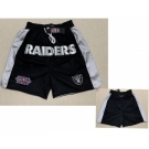 Men's Las Vegas Raiders Black Super Bowl Patch Just Don Shorts