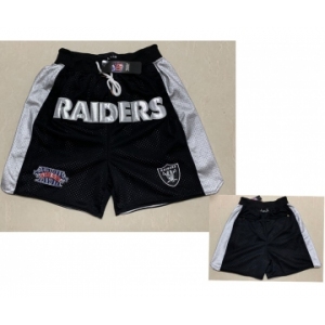 Men's Las Vegas Raiders Black Super Bowl Patch Just Don Shorts