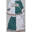 Men's Maimi Dolphins Aqua White Shorts