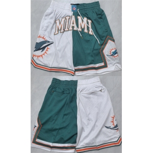 Men's Maimi Dolphins Aqua White Shorts