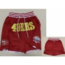 Men's San Francisco 49ers Red Super Bowl Patch Just Don Shorts