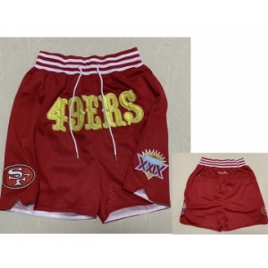 Men's San Francisco 49ers Red Super Bowl Patch Just Don Shorts