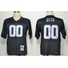 Oakland Raiders #00 Jim Otto Black Throwback Jersey