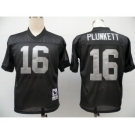 Oakland Raiders #16 Jim Plunkett Black Throwback Jersey