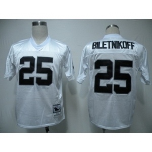 Oakland Raiders #25 Fred Biletnikoff White Throwback Jersey