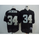 Oakland Raiders #34 Bo Jackson Black Throwback Jersey