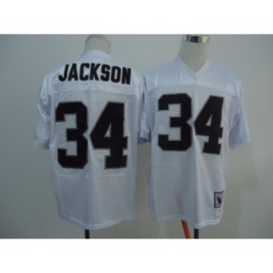 Oakland Raiders #34 Bo Jackson White Throwback Jersey