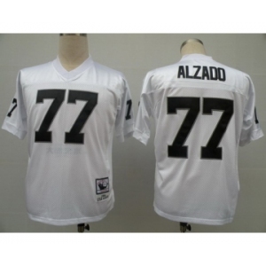 Oakland Raiders #77 Lyle Alzado White Throwback Jersey