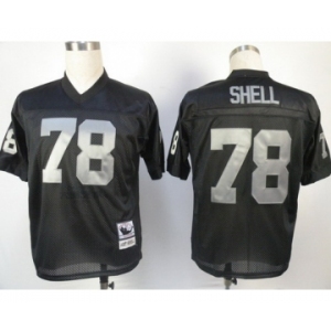 Oakland Raiders #78 Art Shell Black Throwback Jersey