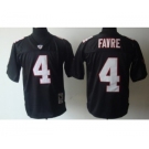 Atlanta Falcons #4 Brett Favre Black Throwback Jersey