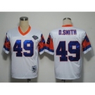 Denver Broncos #49 Dennis Smith White 75TH Throwback Jersey