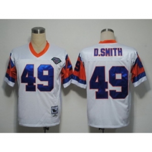 Denver Broncos #49 Dennis Smith White 75TH Throwback Jersey