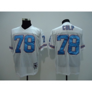 Houston Oilers #78 Cuyley Culp White Throwback Jersey