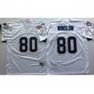 Chargers 80 Kellen Winslow White Throwback Jersey