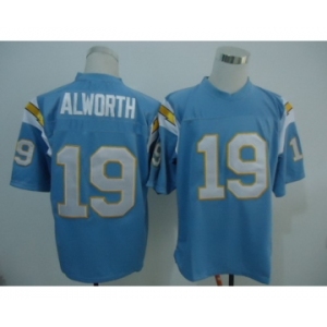 San Diego Chargers #19 Lance Alworth Light Blue Throwback Jersey