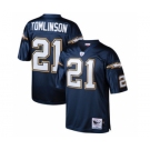 San Diego Chargers #21 LaDainian Tomlinson Dark Blue Throwback Jersey