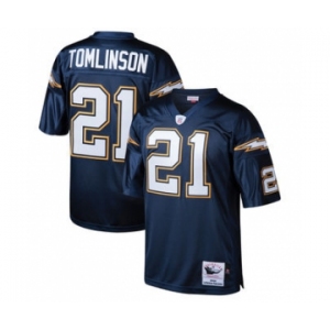 San Diego Chargers #21 LaDainian Tomlinson Dark Blue Throwback Jersey