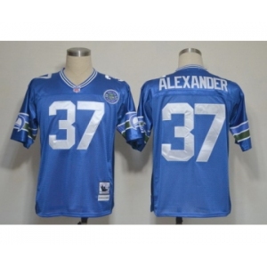 Seattle Seahawks #37 Shaun Alexander Blue Throwback Jersey