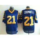 St. Louis Rams #21 Nolan Cromwell Light Blue Throwback Jersey