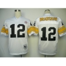 Pittsburgh Steelers #12 Terry Bradshaw White Throwback Jersey