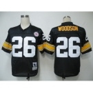 Pittsburgh Steelers #26 Rod Woodson Black Throwback Jersey