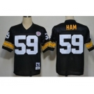 Pittsburgh Steelers #59 Jack Ham Black Throwback Jersey