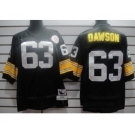 Pittsburgh Steelers #63 Dermontti Dawson Black Throwback Jersey