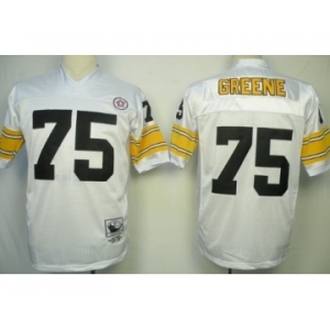 Pittsburgh Steelers #75 Joe Greene White Throwback Jersey