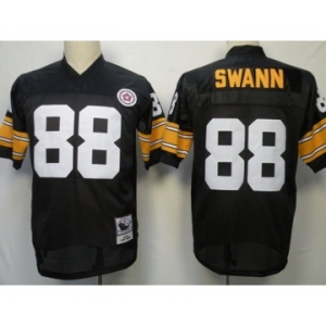 Pittsburgh Steelers #88 Lynn Swann Black Throwback Jersey