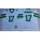 Eagles #17 Harold Carmichael White Throwback Jersey