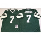 Eagles #7 Ron Jaworski Green Throwback Jersey