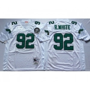 Eagles #92 Reggie White White Throwback Jersey
