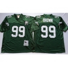 Eagles #99 Jerome Brown Green Throwback Jersey