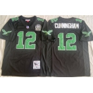 Men's Philadelphia Eagles #12 Randall Cunningham Black Throwback Stitched Football Jersey