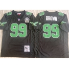 Men's Philadelphia Eagles #99 Jerome Brown Black Throwback Stitched Football Jersey