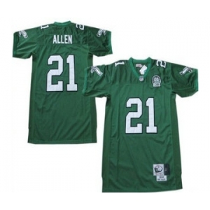 Philadelphia Eagles #21 Eric Allen Light Green Throwback 99TH Jersey