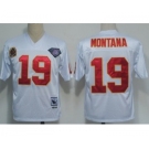 Kansas City Chiefs #19 Joe Montana White 75TH Throwback Jersey