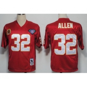 Kansas City Chiefs #32 Marcus Allen Red 75TH Throwback Jersey
