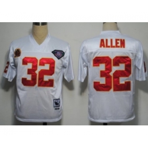 Kansas City Chiefs #32 Marcus Allen White 75TH Throwback Jersey