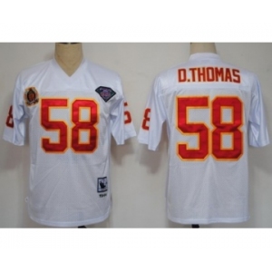 Kansas City Chiefs #58 Derrick Thomas White 75TH Throwback Jersey