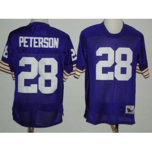 Minnesota Vikings #28 Adrian Peterson Purple Throwback Jersey