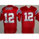 New England Patriots #12 Tom Brady Red Throwback Jersey