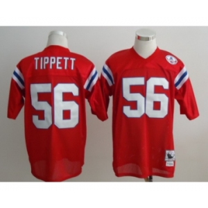 New England Patriots #56 Andre Tippett Red Throwback Jersey