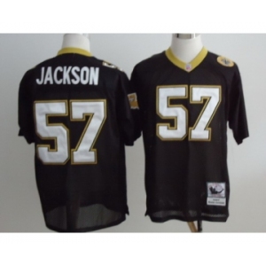 New Orleans Saints #57 Rickey Jackson Black Throwback Jersey