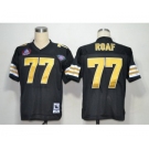 New Orleans Saints #77 Willie Roaf Hall of Fame Black Throwback Jersey