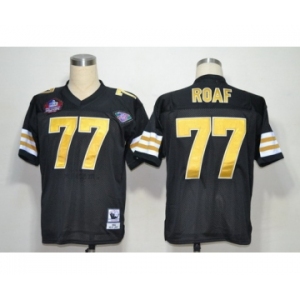 New Orleans Saints #77 Willie Roaf Hall of Fame Black Throwback Jersey