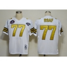 New Orleans Saints #77 Willie Roaf Hall of Fame White Throwback Jersey