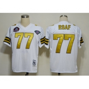 New Orleans Saints #77 Willie Roaf Hall of Fame White Throwback Jersey