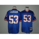 New York Giants #53 Harry Carson Blue Throwback Jersey