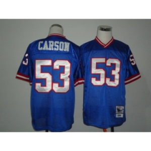 New York Giants #53 Harry Carson Blue Throwback Jersey